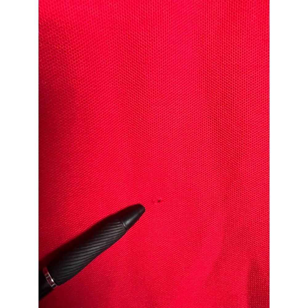 Psycho Bunny Polo Shirt Mens Large Sz 6 Red Pima Cotton Embroidered Skull Logo - Picture 2 of 7